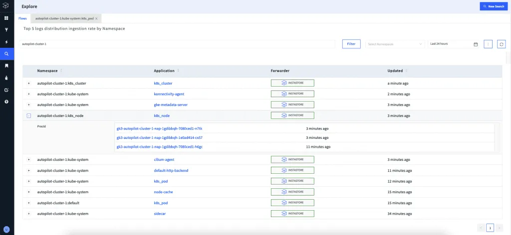 Gathering logs from Google autopilot