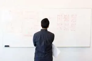 Man looking at Problems