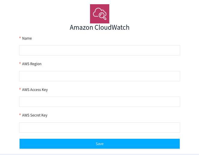 Adding Amazon CloudWatch data source