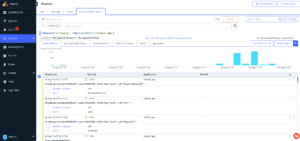 Log view of Trace data where the user can do advanced search operations on trace data