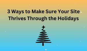 3 Ways to Make Sure Your Site Thrives Through the Holidays